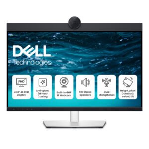 Dell P2424HEB Pro Plus 24-Inch QHD IPS Monitor with Built-in Webcam, USB-C Connectivity, Height Adjustable Stand, Eye Comfort Certified, Black