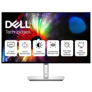 Dell U2724D UltraSharp 27-Inch QHD IPS Monitor with USB-C Connectivity, Factory Color Calibrated, Height Adjustable Stand, Eye Comfort Certified, Black