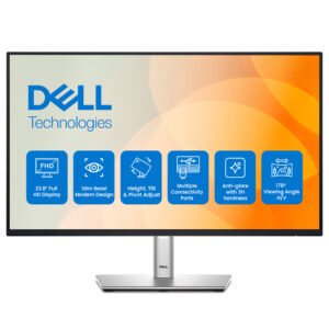 Dell P2425H 24" Full HD (1920x1080) PC Display, 100Hz, IPS, 5ms, 99% sRGB, USB-C, DisplayPort, HDMI, VGA, 4X USB, 3 Year Warranty, Black