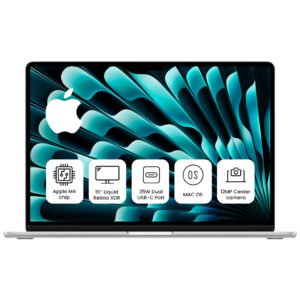 Apple MacBook Air MC7A4 (2025) Laptop – 15-Inch Retina Display, M4 Chip (10-Core CPU, 10-Core GPU), 16GB Unified RAM, 256GB SSD, macOS