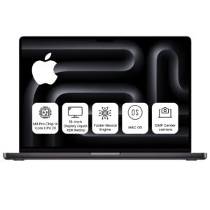 Apple MacBook Pro MX2X3 (2025) Laptop – 16-Inch Liquid Retina XDR Display, M4 Pro Chip (14-Core CPU, 20-Core GPU), 24GB Unified RAM, 512GB SSD, macOS
