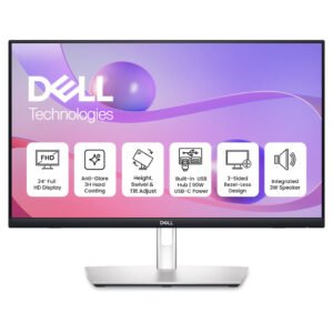 DELL Touch Monitor P2424HT LCD, 23.8 Inches, Full HD, 60Hz, IPS, Black/Silver, HDMI, DP