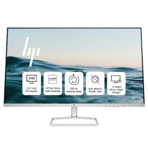 HP Series 5 532sf 31.5-Inch Full HD VA Monitor – 100Hz Refresh Rate, 99% sRGB Color Gamut, and Black/Silver Dual-Tone Design