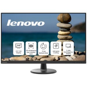 Lenovo D32-40 31.5-Inch Full HD VA Monitor – 75Hz Refresh Rate, 99% sRGB Color Gamut, Anti-Glare Screen, Raven Black Design