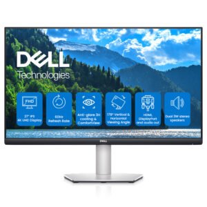 Dell S2721QS Plus 27-Inch 4K IPS Monitor – Height Adjustable & Pivot Stand, 2 × HDMI & DisplayPort Connectivity, Eye Comfort Certified, Black