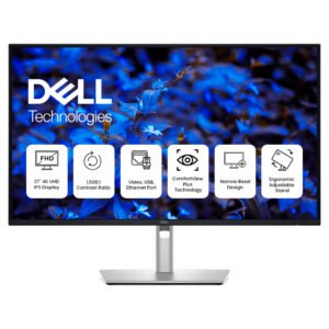 Dell P2725QE Pro Plus 27-Inch 4K UHD IPS Monitor with USB-C Hub, HDMI, DisplayPort, VGA & USB Connectivity, Height Adjustable Stand, Eye Comfort Certified, Black
