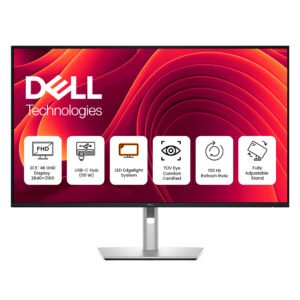 Dell P3225QE Pro Plus 31.5-Inch 4K UHD IPS Monitor with USB-C Hub, HDMI, DisplayPort, VGA & USB Connectivity, Height Adjustable Stand, Eye Comfort Certified, Black