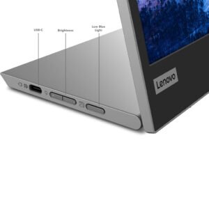 Lenovo L15 Monitor with 15.6" FHD IPS Display, Ultra-Portable Design, Dual USB-C Connectivity, Eye-Care Technology, Black