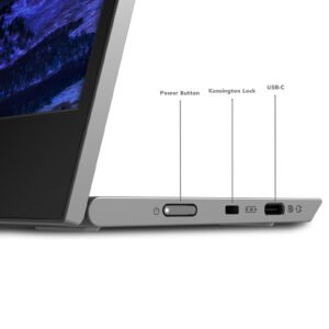 Lenovo L15 Monitor with 15.6" FHD IPS Display, Ultra-Portable Design, Dual USB-C Connectivity, Eye-Care Technology, Black