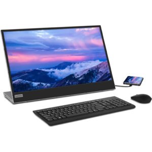Lenovo L15 Monitor with 15.6" FHD IPS Display, Ultra-Portable Design, Dual USB-C Connectivity, Eye-Care Technology, Black