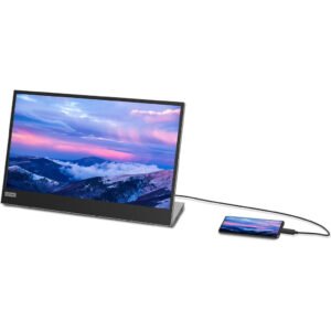 Lenovo L15 Monitor with 15.6" FHD IPS Display, Ultra-Portable Design, Dual USB-C Connectivity, Eye-Care Technology, Black