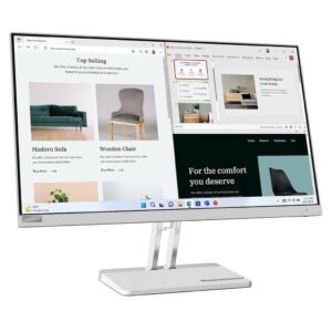 Lenovo L27e-40 Monitor with 27" FHD VA Display, 100Hz Refresh Rate, 4ms Response Time, HDMI & VGA Connectivity, AMD FreeSync, Cloud Grey