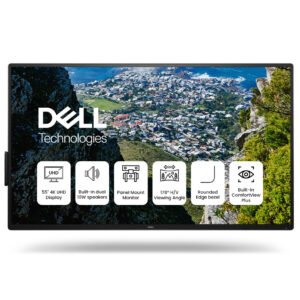 Dell P5525QC Pro Plus 55-Inch 4K Interactive Touch Display with USB-C Connectivity, Height Adjustable Stand, Eye Comfort Certified, Black