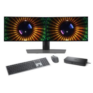 Dell U2424H UltraSharp Monitor with 24" FHD IPS Display, USB-C Connectivity, Factory Color Calibrated, Height Adjustable Stand, Eye Comfort Certified, Black