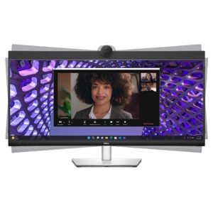 Dell P3424WEB Pro Plus Monitor with 34" WQHD IPS Display, Built-in Webcam for Video Conferencing, Height Adjustable Stand, Eye Comfort Certified, Black