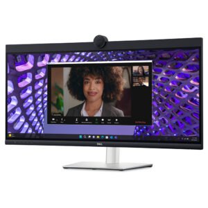 Dell P3424WEB Pro Plus Monitor with 34" WQHD IPS Display, Built-in Webcam for Video Conferencing, Height Adjustable Stand, Eye Comfort Certified, Black