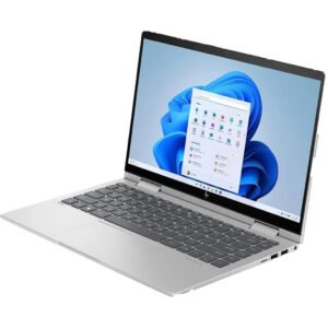 HP OmniBook 5 Flip Laptop, 14" 2K IPS Touch Display, Intel Core 7 Series 1 Processor, 16GB RAM, 512GB SSD, Intel Graphics, English keyboard, Windows 11 Home, Glacier Silver | B86Q7UA#ABA