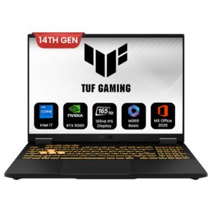 ASUS TUF Gaming F16 FX608JMR Laptop, 16" WUXGA IPS 165Hz Display, Intel Core i7-14650HX, 32GB RAM, 1TB SSD, GeForce RTX 5060 8GB, English K/B, Win11, Jaeger Gray | 90NR0NB1-M003N0
