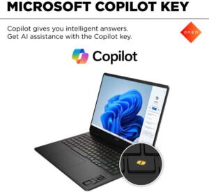 HP OMEN Gaming Laptop, 16" 2K 144Hz FHD IPS Display, Intel Core Ultra 7 255H, 16GB RAM, 1TB SSD, GeForce RTX 5060 8GB GPU, English Keyboard, Windows 11 Home, Shadow Black | BZ4A3UA#ABA