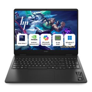 HP Omen 16-AM0290TX Gaming Laptop – 16″ FHD Display, Intel Core Ultra 7-255H, 16GB RAM, 1TB SSD, NVIDIA RTX 5060 8GB, Windows 11 Pro, Microsoft Office Professional Lifetime, Shadow Black