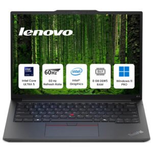 Lenovo ThinkPad E14 Gen 6 Laptop – 14″ WUXGA Display, Intel Core Ultra 5-125H, 8GB RAM, 512GB SSD, Windows 11 Pro, Microsoft Office Professional Lifetime, Black
