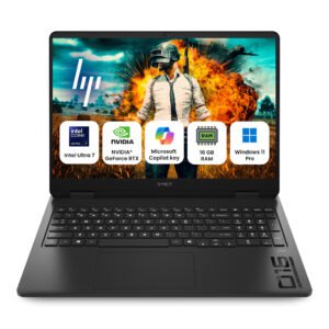 HP Omen 16-AM0362TX Gaming Laptop – 16″ FHD Display, Intel Core Ultra 7-255H, 16GB RAM, 1TB SSD, NVIDIA RTX 5050 8GB, Windows 11 Pro, Microsoft Office Professional Lifetime, Shadow Black