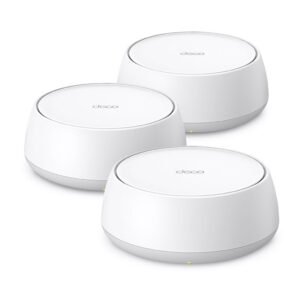 TP-Link Deco BE25 BE3600 Whole Home Mesh WiFi 7 System with 3-Pack, 4 Streams, 3.6 Gbps Dual-Band, 2.5 Gbps Wired Connections, Seamless AI-Driven Roaming, TP-Link HomeShield, White