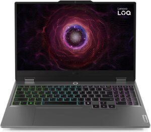 Lenovo LOQ 15ARP9 Gaming Laptop, 15.6" FHD IPS 144Hz Display, AMD Ryzen 5 7235HS, 12GB RAM, 512GB SSD, GeForce RTX 4050 6GB GPU, Eng (US) White Backit K/B, Win 11, Luna Grey | 83JC00GKUS