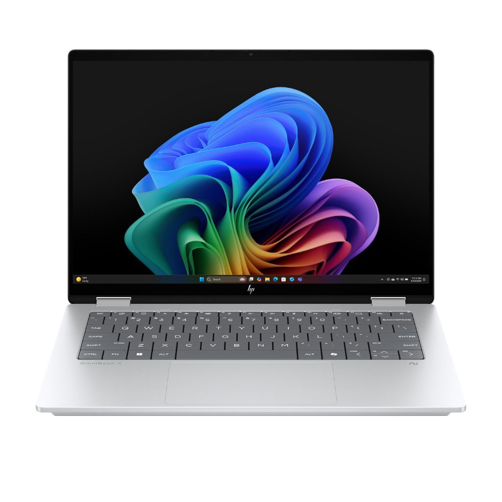 HP OmniBook X Flip AI 14-FM0047 2-IN-1 Core™ Ultra 7 256V 512GB SSD 16GB 14" WUXGA (1920x1200) TOUCHSCREEN WIN11 IR Webcam GLACIER SILVER Backlit Keyboard