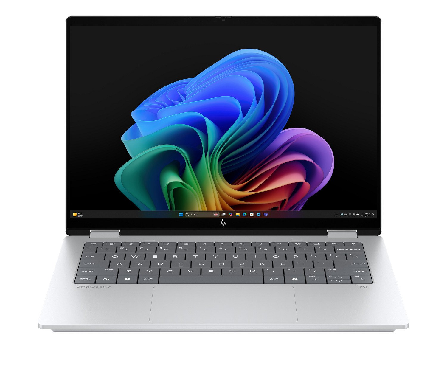 HP OmniBook X Flip AI 14-FM0047 2-IN-1 Core™ Ultra 7 256V 512GB SSD 16GB 14" WUXGA (1920x1200) TOUCHSCREEN WIN11 IR Webcam GLACIER SILVER Backlit Keyboard