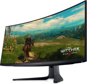 DELL Alienware 32 4K QD-OLED Curved Gaming Monitor, 4K UHD 3840x2160 @ 240Hz, 0.03ms G-to-G, AdaptiveSync & NVIDIA G-Sync, 1Bn Colors, DCI-P3 99% Dolby Vision, DP 1.4  HDMI 2.1, USB-C  AW3225QF