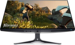 Dell Alienware AW2723DF 27" Gaming Monitor, QHD 240Hz TFT Active Matrix Display, 1ms Response, NVIDIA G-Sync, Height/Tilt/Swivel/Pivot Adjustability, 2x HDMI2 / DP 1.4 / USB3.2, Lunar Light | AW2723DF