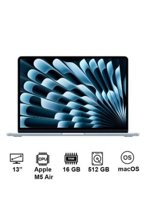 New 2026 MacBook Air MDHH4 13 Inch Display | M5 Air 10-Core CPU 8-Core GPU | 16GB RAM | 512GB SSD | macOS | English Keyboard | International Version | Sky Blue
